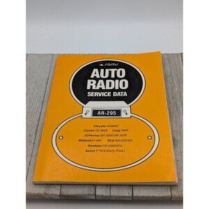 Original Sams Auto Radio Service Data Book AR-295